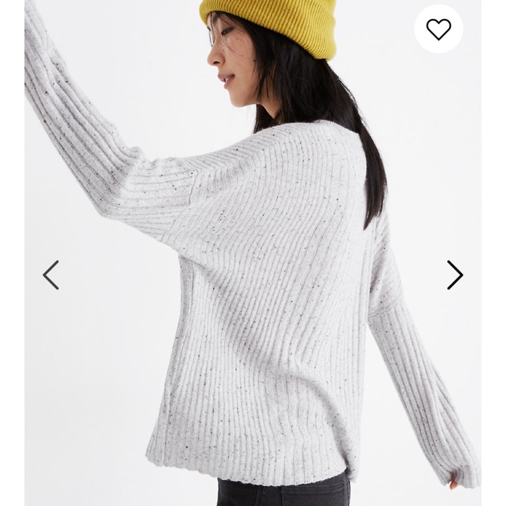 Madewell | Relaxed Crewneck Sweater Grey Donegal - Picture 2 of 7